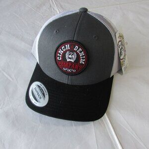 Cinch Youth Flexfit Adjustable Snapback Meshback Trucker Cap Hat Gray